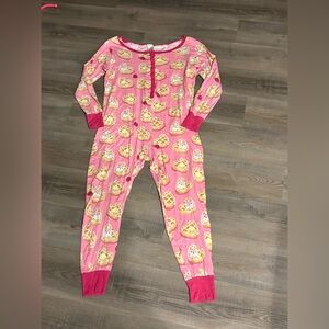 munki munki Pink Waffle Print Footie